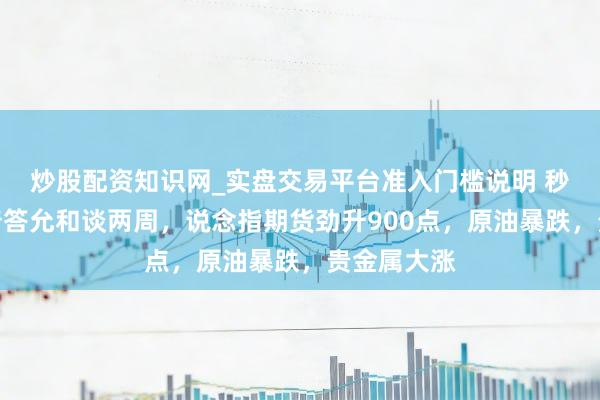 炒股配资知识网_实盘交易平台准入门槛说明 秒燃！特朗普答允和谈两周，说念指期货劲升900点，原油暴跌，贵金属大涨